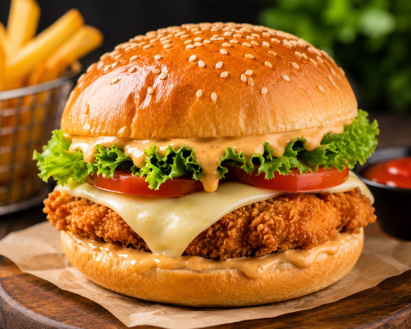 চিকেন চিজ বার্গার (Chicken Cheese Burger)